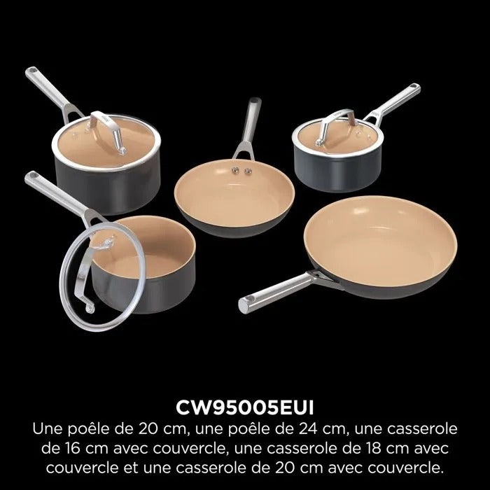 Ninja Extended Life Ceramic 5 Piece Aluminium Pan Set