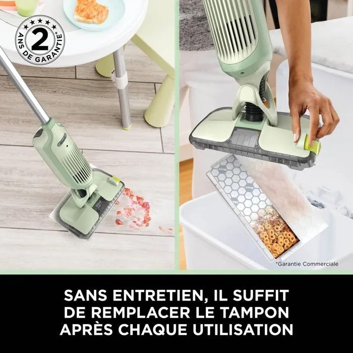 Aspirateur balai laveur sans fil 2-en-1 SHARK VacMop VM200EUGN - Nettoyage par pulvérisation - 1,52kg