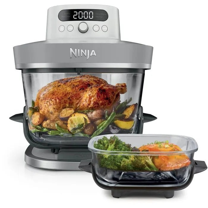 Friteuse Sans Huile Ninja Crispi Pro Verre 5,7l + 2,3l Blanc 2100w