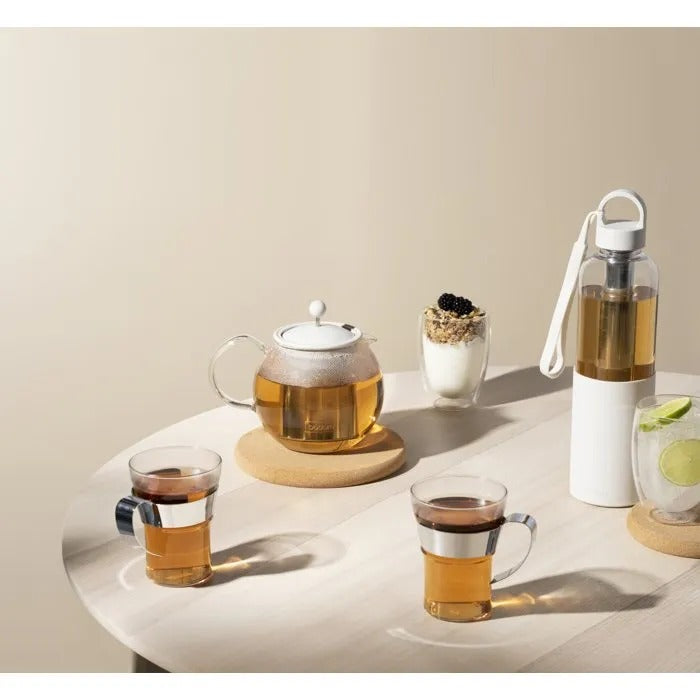 Bodum Melior Tritan waterfles - 1,2 L - infuserfilter - wit