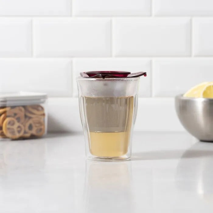 Tasse À Thé Bodum Yo-yo Set Verre Double Paroi 0,35 L Inox