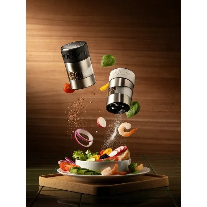 Bodum Twin Salt & Pepper Grinder Black 727015046716