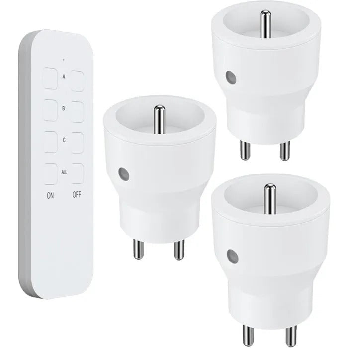 Set of 3 indoor sockets with remote control - KYF