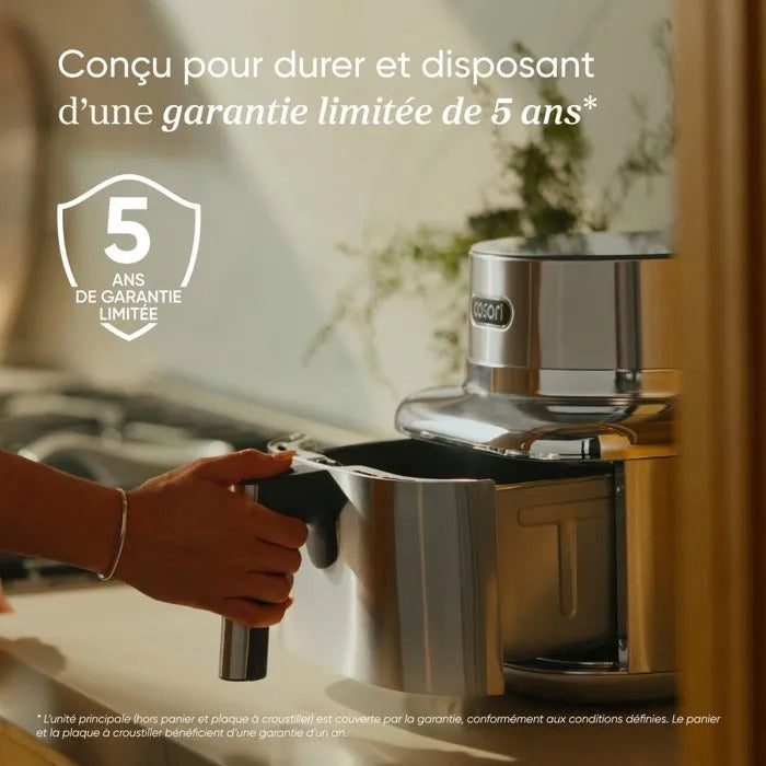 Cosori Iconic Single Heißluftfritteuse 6,2 l Edelstahl 1725 W CAF-SE601S-CEU