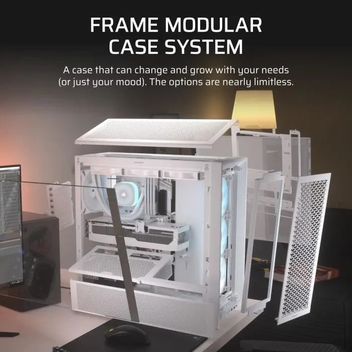 CORSAIR FRAME 4000D RS ARGB Mid-Tower PC Case - White