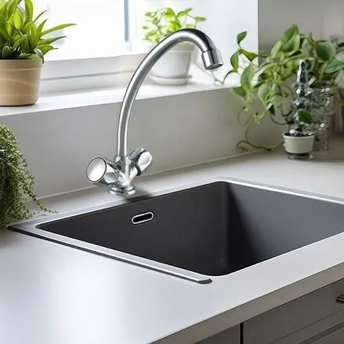 EDOUARD ROUSSEAU Kitchen Sink Mixer Tap - Chrome - KONFORT