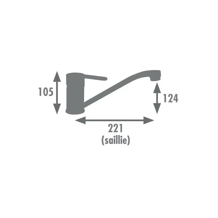 EDOUARD ROUSSEAU Kitchen Faucet 14x32x7 cm - 1124 g