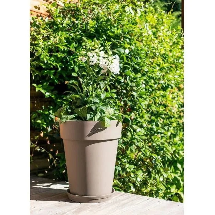 EDGEWARE EDA Tuscan Vase halfway - Ø 44 x H 53 cm - 50 L - Taupe