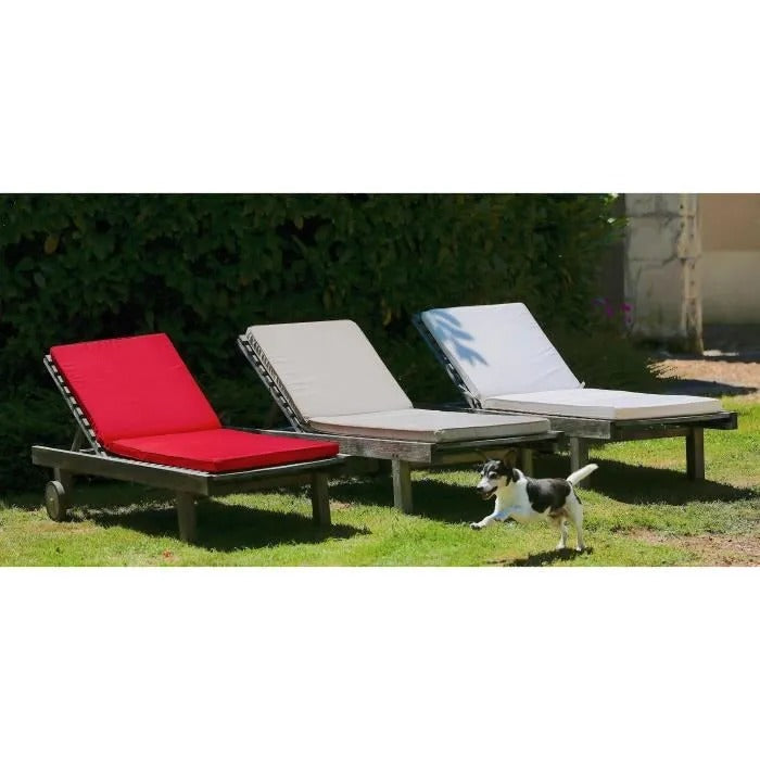 JARDIN PRIVE Monte Carlo Sun Lounger Cushion - 185 x 55 x 6 cm - Slate Gray