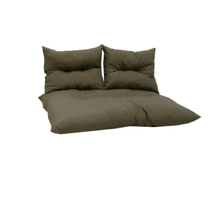 PRIVATE GARDEN Classic Pallet Kit - Taupe - Mattress + 2 Back Cushions