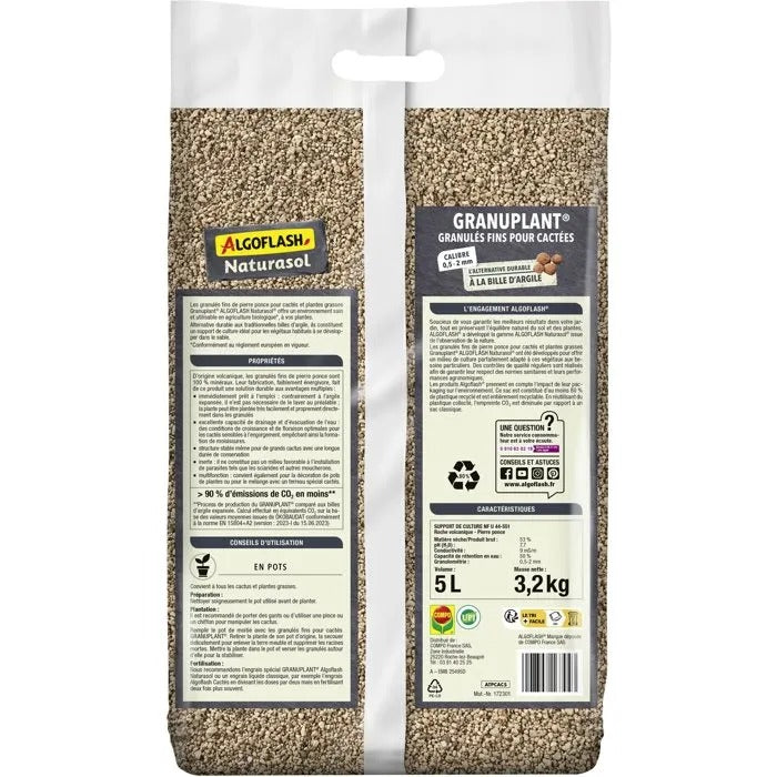 ALGOFLASH NATURASOL Clay Bark Wood Chips 31x32x10 cm 3434 g