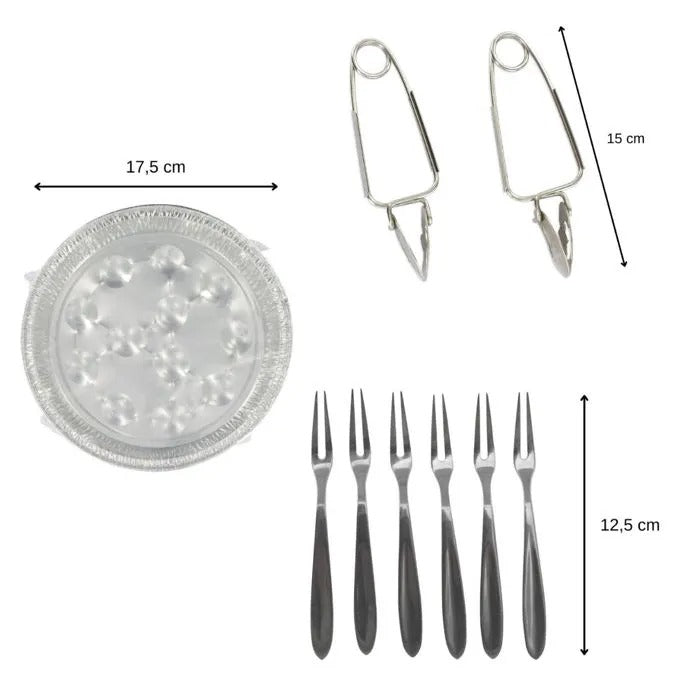 FACKELMANN Fruit Seafood Service Set - 30x46x15 cm - 848 g