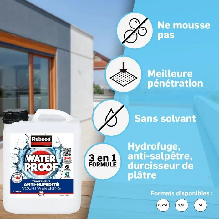 RUBSON Waterproofing Treatment for Walls 2.5 L