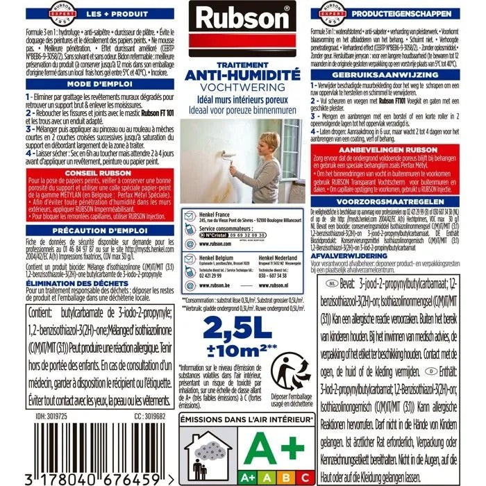 RUBSON Waterproofing Treatment for Walls 2.5 L