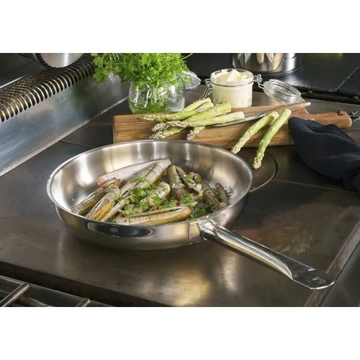 BAUMALU Stainless Steel Frying Pan - Ø 28 cm - Gray - All Heat Sources