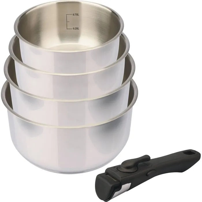 BAUMALU Casseroles Set - 4 Pieces - Induction Compatible - 14 to 20 cm
