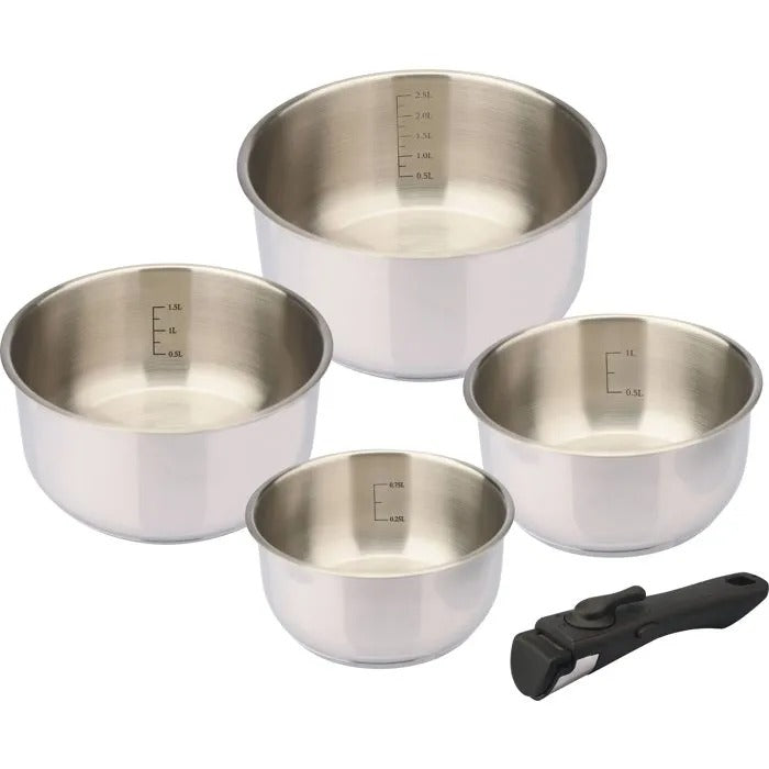 BAUMALU Casseroles Set - 4 Pieces - Induction Compatible - 14 to 20 cm