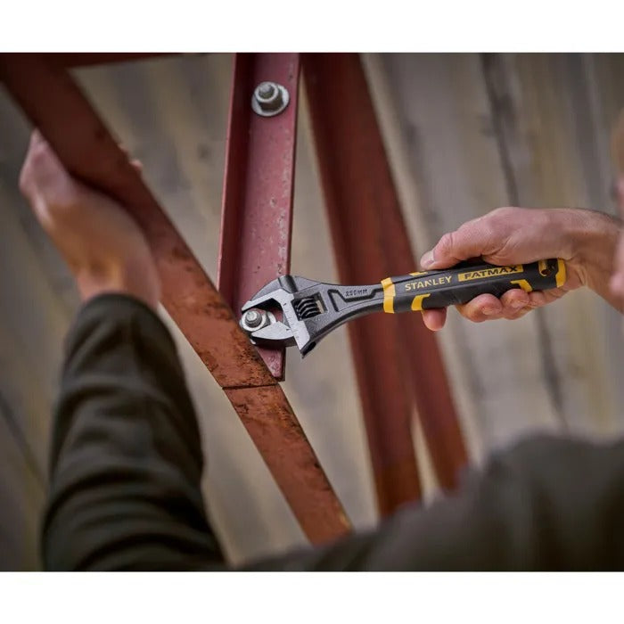 Stanley Fatmax Quick Adjust Adjustable Wrench - 15° Angled Jaws - Metric/Imperial Scales