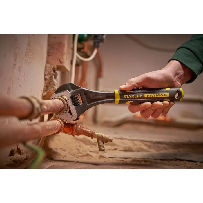 Stanley Fatmax Quick Adjust Adjustable Wrench - 15° Angled Jaws - Metric/Imperial Scales