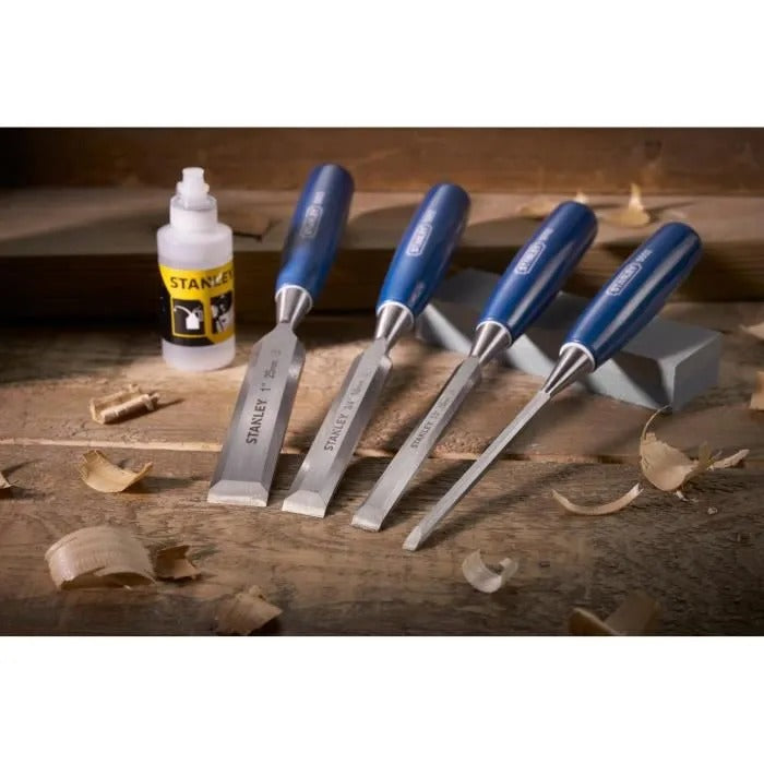 Stanley Wood Chisel Set - 4-Piece Set - ABS Handles