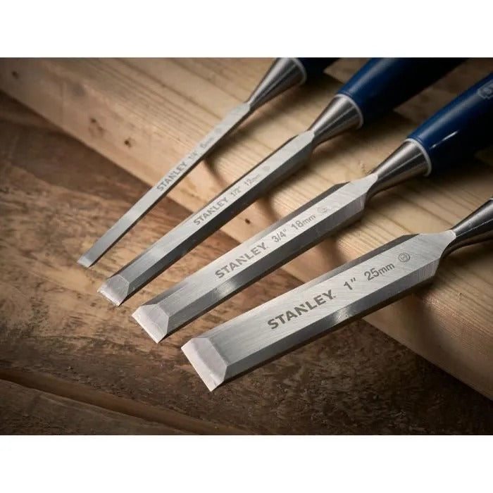 Stanley Wood Chisel Set - 4-Piece Set - ABS Handles