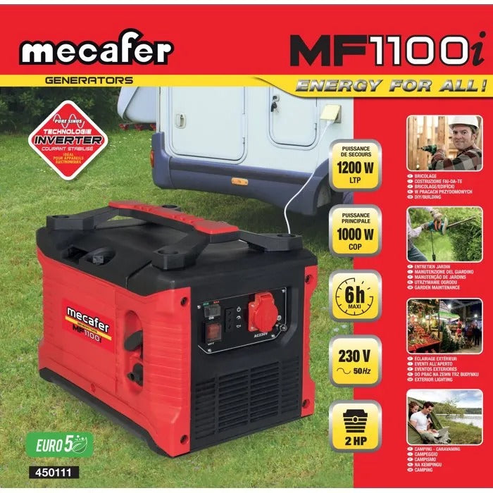 MECAFER Inverter Petrol Generator 1100W Max