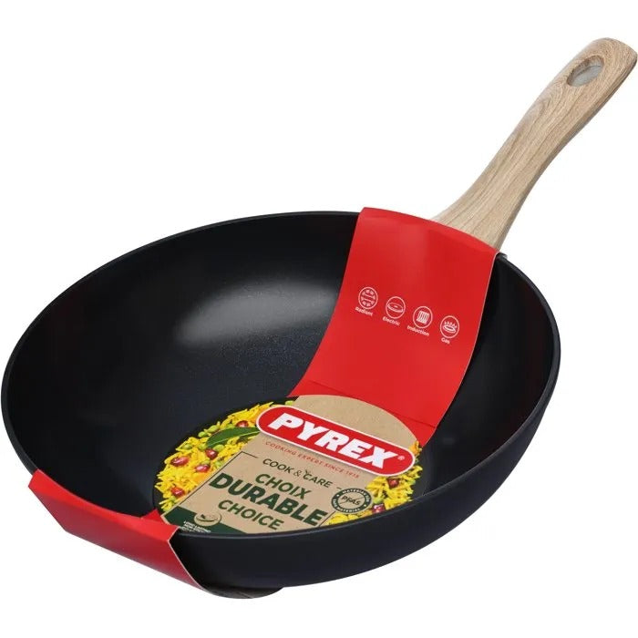 Wokpan - PYREX - Cook & Care - 28 cm - Anti-aanbaklaag