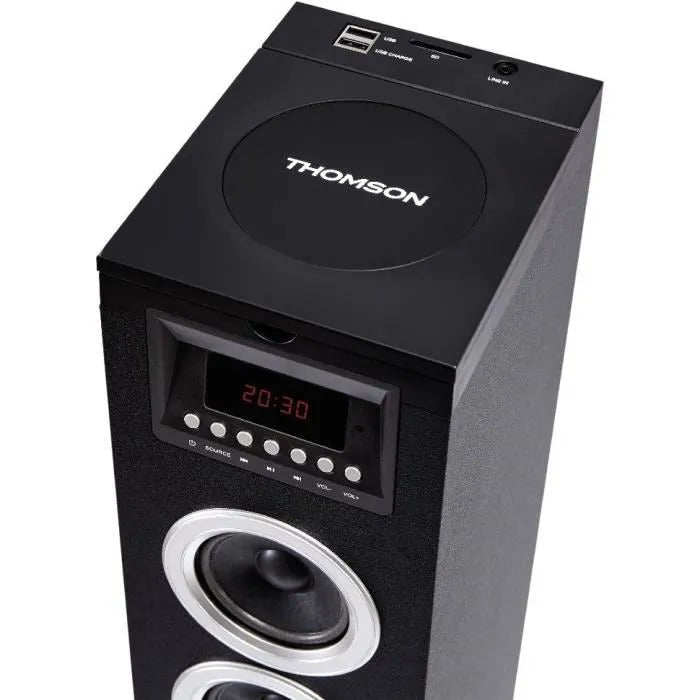 THOMSON DS120CD Multimedia Speaker Tower 60W Bluetooth USB FM Radio Black
