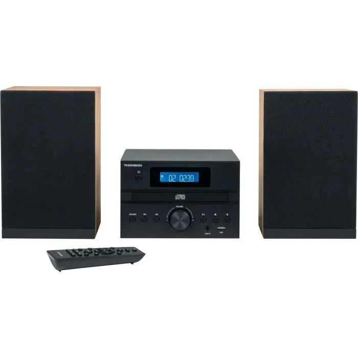 Bluetooth Micro-System - THOMSON - Wood/Black - FM/CD/MP3/USB