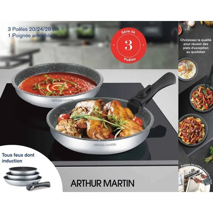 ARTHUR MARTIN Frying Pan - 34x31 cm - Tableware - Cookware