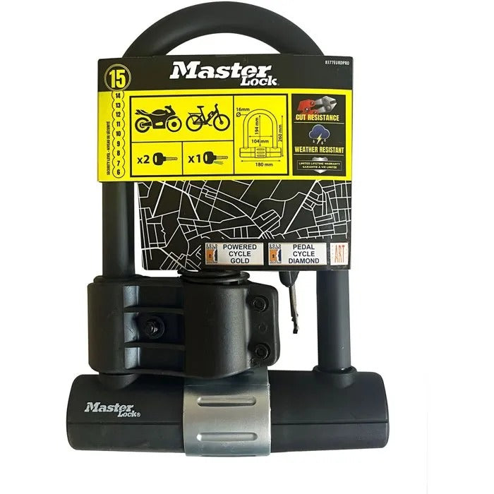 MASTER LOCK Bicycle U-Lock - High Security 118x118x118 mm - 1250 g - 591229