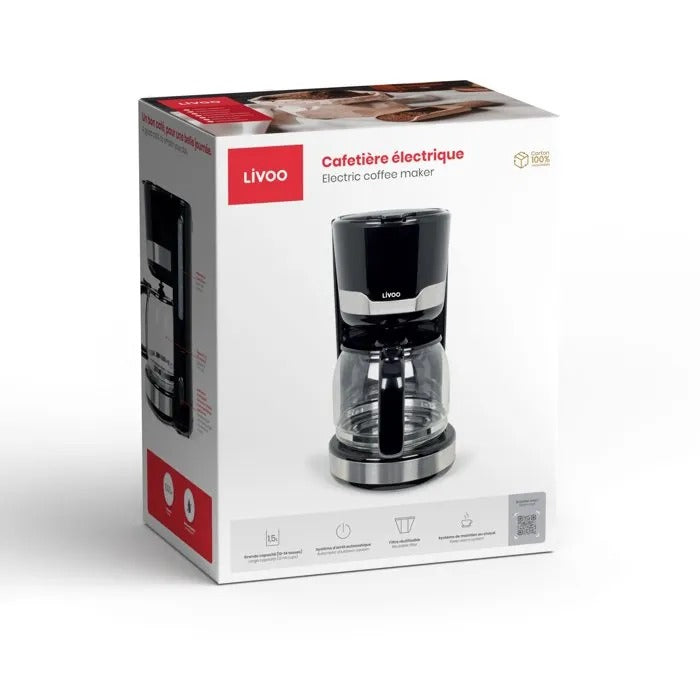 LIVOO Coffee Maker Household Appliances 28x19x34 cm 1880 g