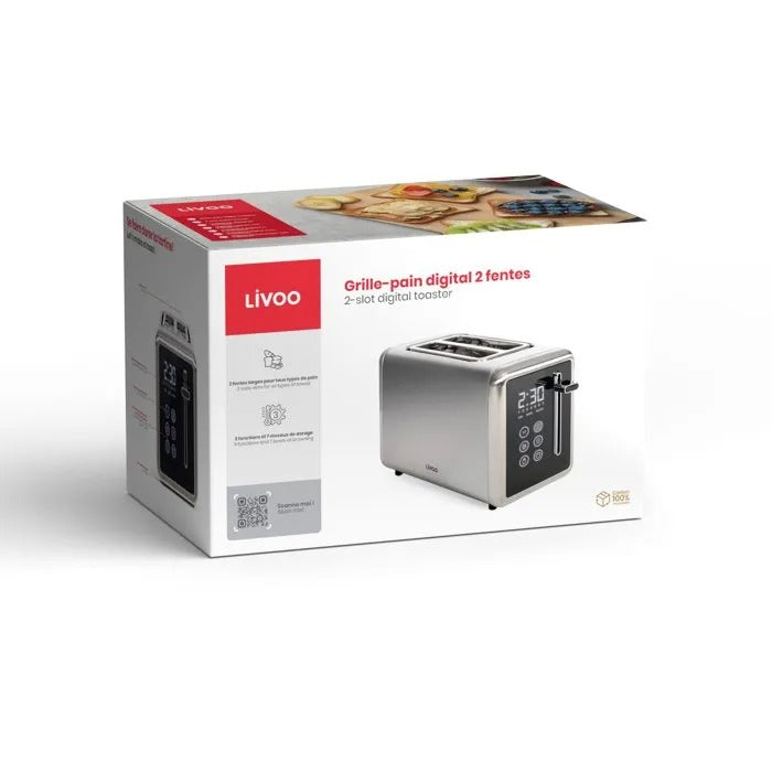 LIVOO Toaster - Household Appliances - 34x21x22 cm - 1920 g