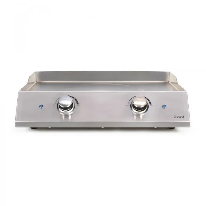 LIVOO Stainless Steel Electric Griddle - DOC302 - 2800W - 2 Adjustable Thermostats