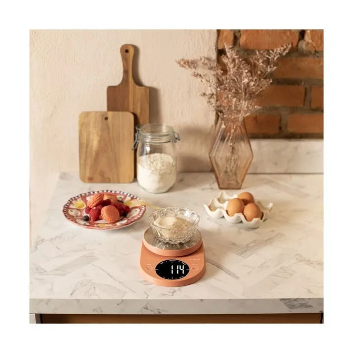 LIVOO Electronic Kitchen Scale - DOM493T - Terracotta - 23x15x4 cm - 400 g