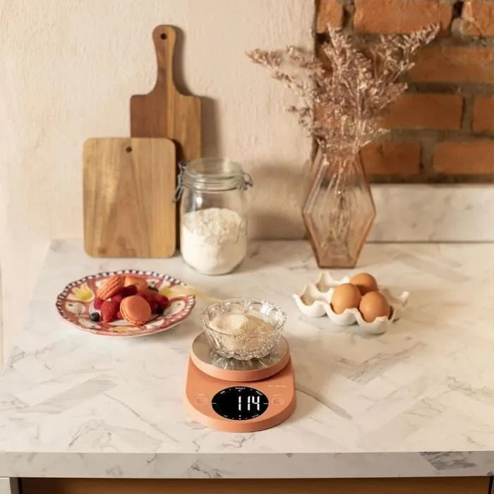 LIVOO Electronic Kitchen Scale - DOM493T - Terracotta - 23x15x4 cm - 400 g