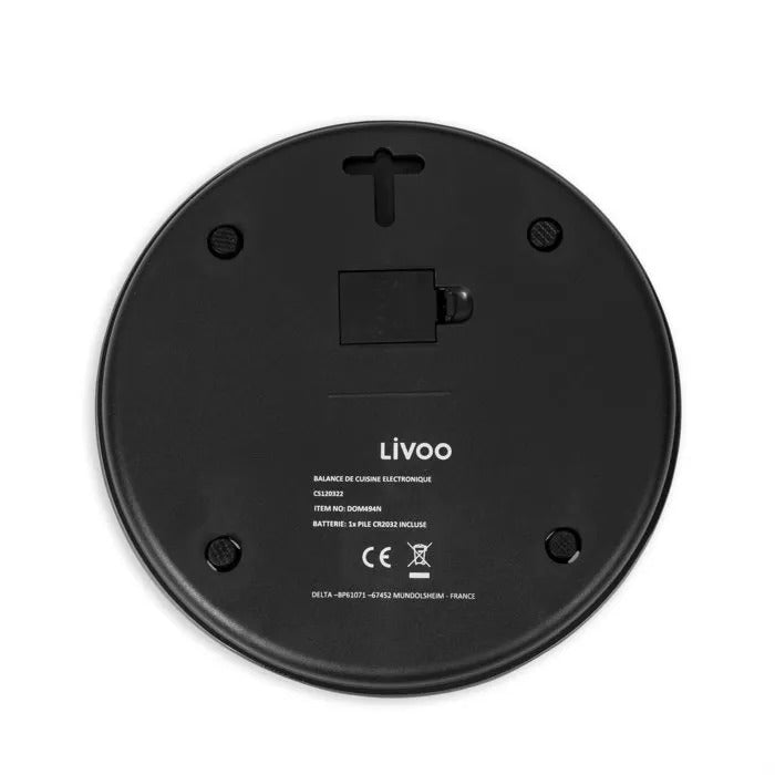 LIVOO Electronic Food Scale 20 cm x 20 cm x 3 cm - 460 g