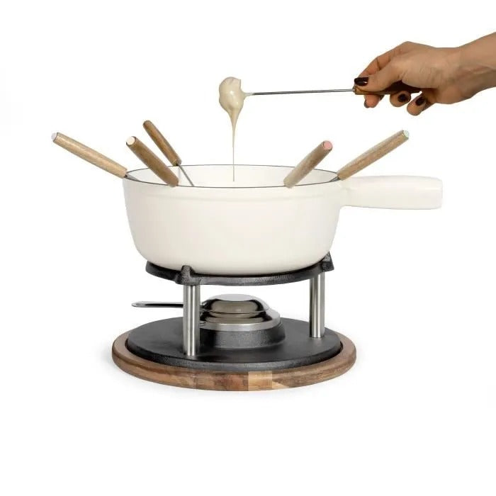 Livoo Traditional Fondue Set MEN426C - 2.6 L - 6 People - Enameled Cast Iron