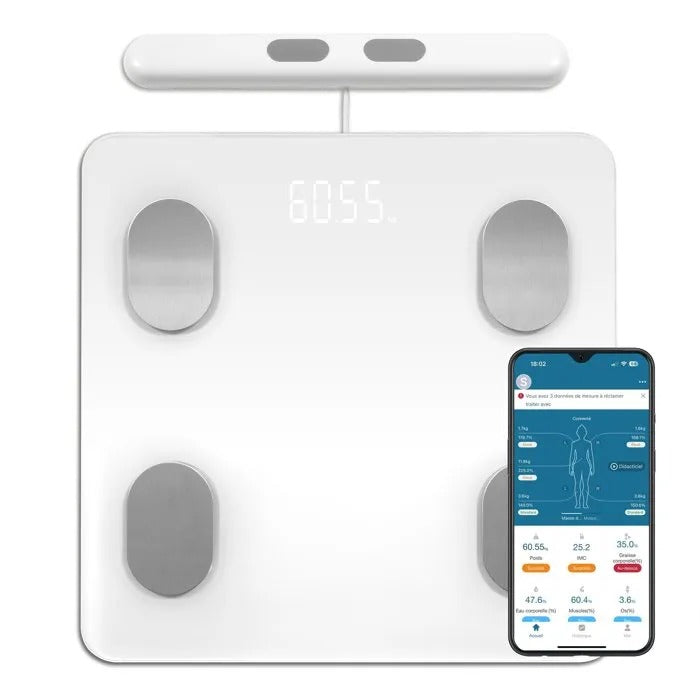 LIVOO Bathroom Scale - Impedance Meter - 41x37x5 cm - 2600 g