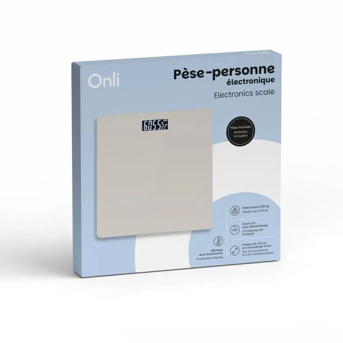 ONLI Bathroom Scale - Impedance Meter - 28x28x4 cm - 920 g
