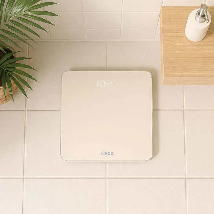 LIVOO Bathroom Scale - Impedance Meter - 30x30x4 cm - 1300 g