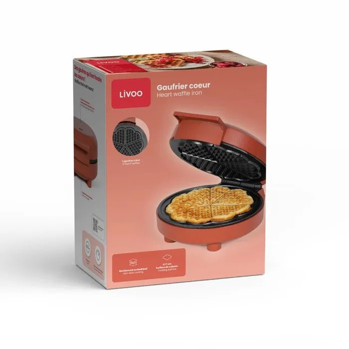 LIVOO Waffle Iron - 30x24x14 cm - 1600 g