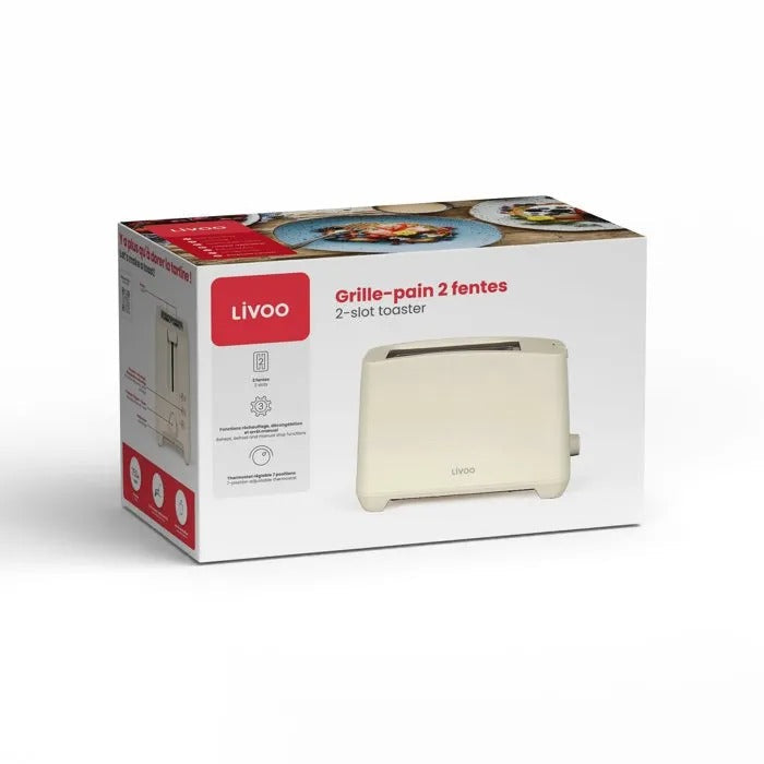 LIVOO Toaster - Household Appliances - 28x15x19 cm - 1040 g