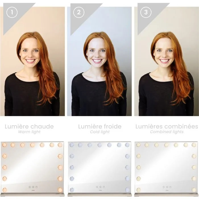 LIVOO Electric Mirror for Beauty and Well-being - 56x48x12 cm