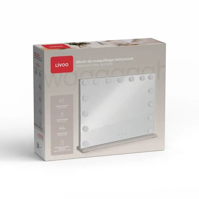 LIVOO Electric Mirror for Beauty and Well-being - 56x48x12 cm