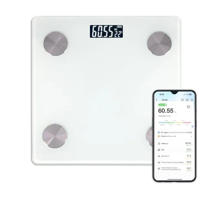 ONLI Bathroom Scale - Impedance Meter - 30x30x4 cm - 1320 g