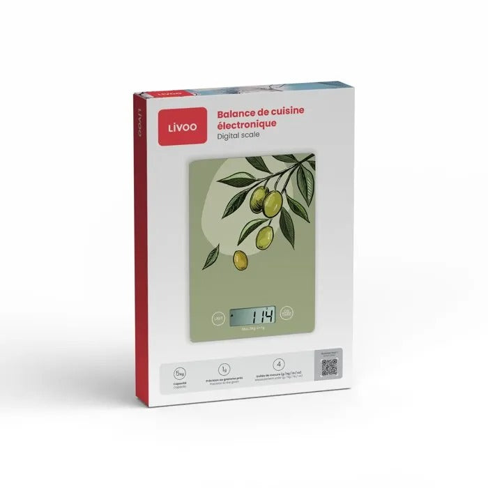LIVOO Electronic Food Scale - 24x17x4 cm - 640 g