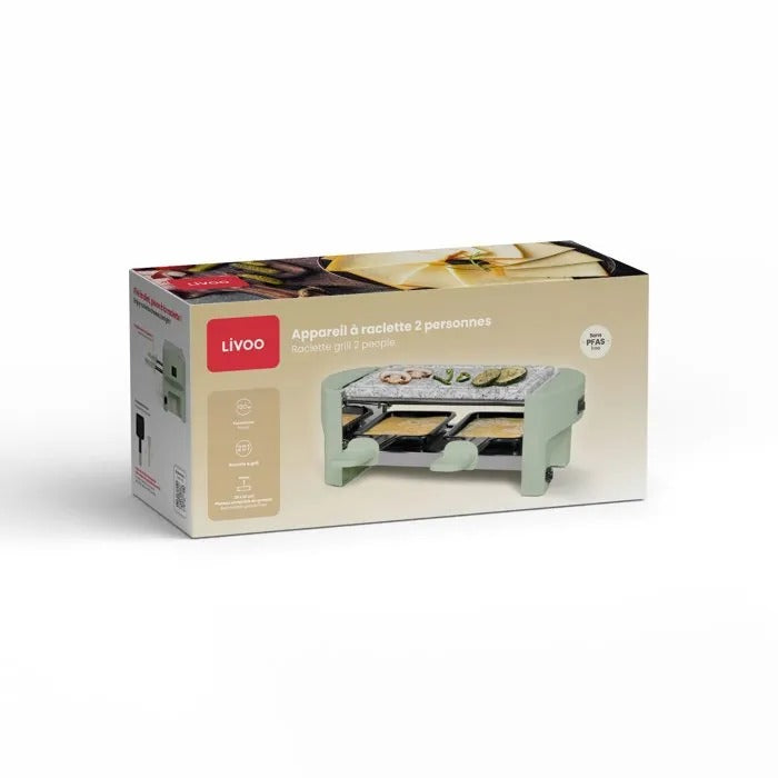LIVOO Raclette Machine 31x12x15 cm 1620 g