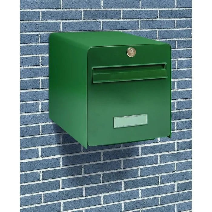 BURG WACHTER Galvanized Steel Letterbox - 1 Door - Green