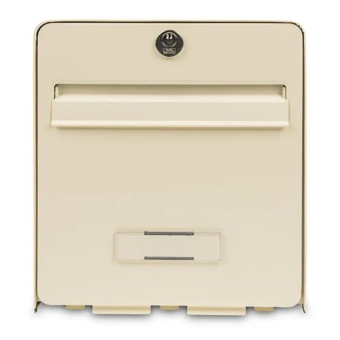 BURG WACHTER Galvanized Steel Letterbox - 2 Doors - Light Beige